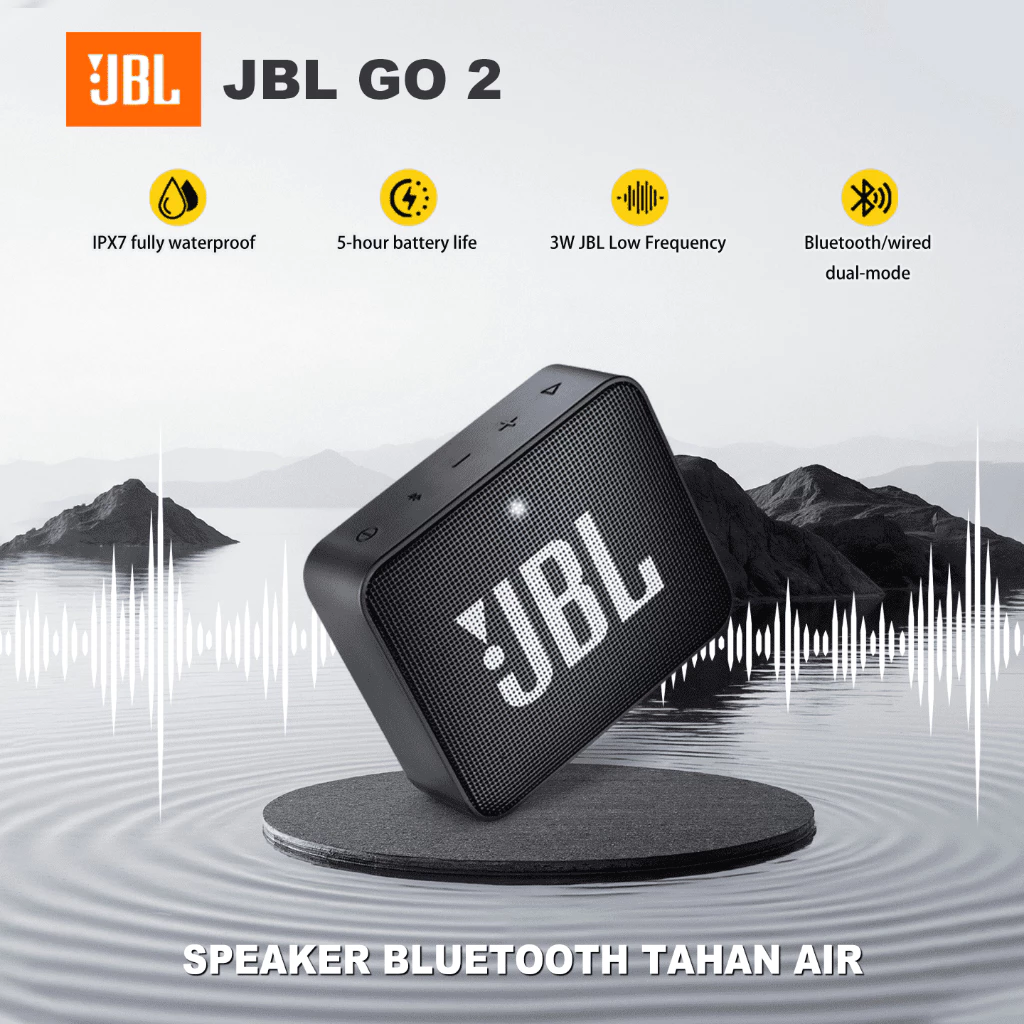 JBL Go 2 Portable Speaker Wireless Bluetooth Speaker Waterproof
