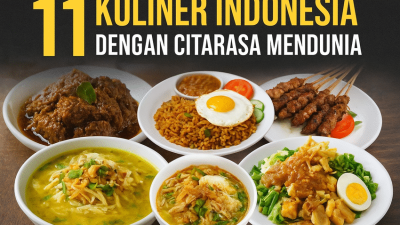 11 Kuliner Indonesia dengan Cita Rasa Mendunia: Dari Rendang hingga Sambal yang Bikin Ketagihan