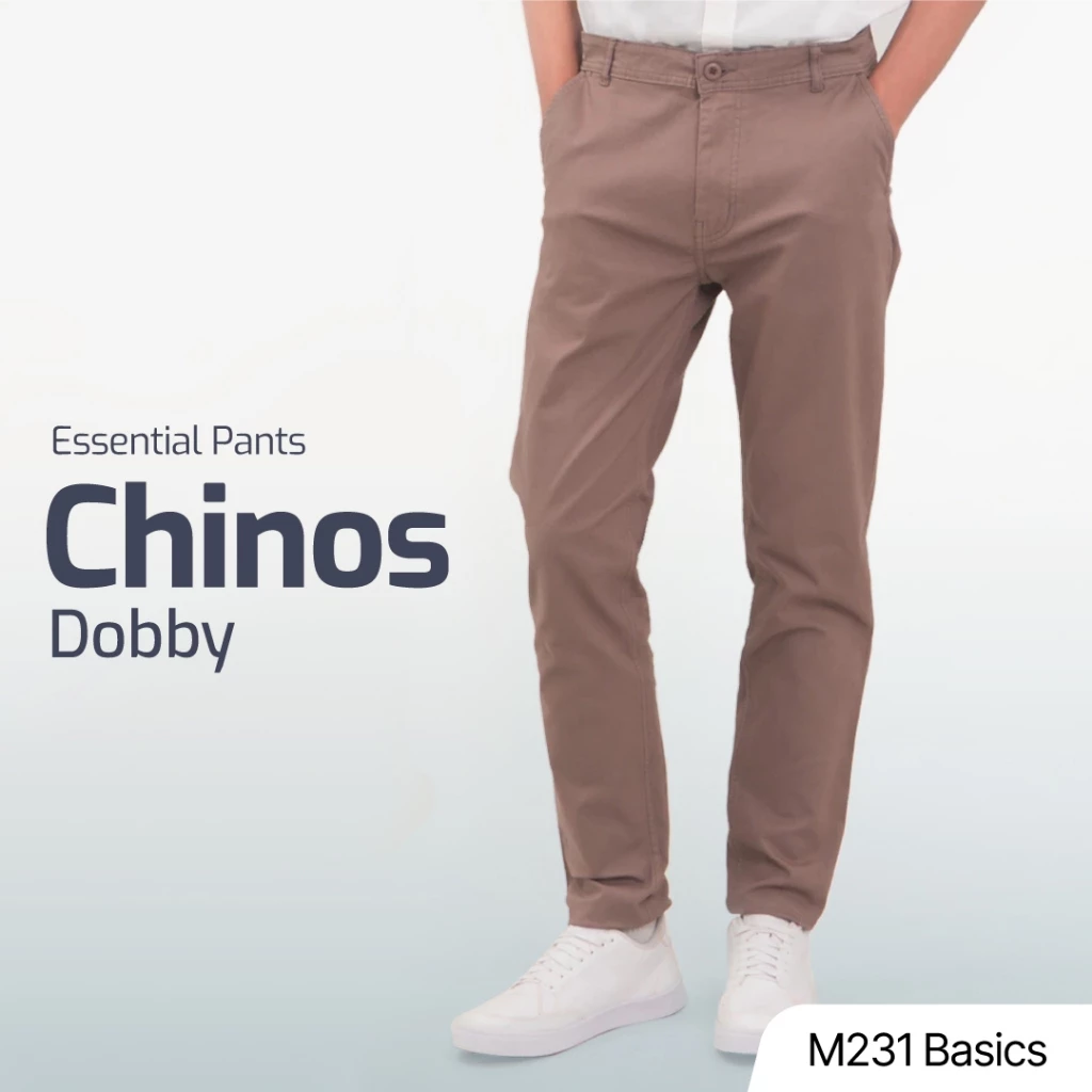 M231 Celana Panjang Pria Chino Dobby Gaya Kasual Hingga Semi Formal