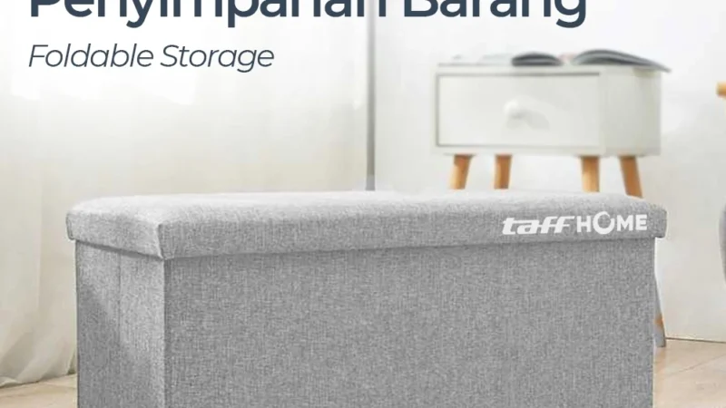 Rahasia Rumah Rapi: TaffHOME Sofa Kotak Penyimpanan Barang Foldable Storage 76 x 38 x 36.5cm