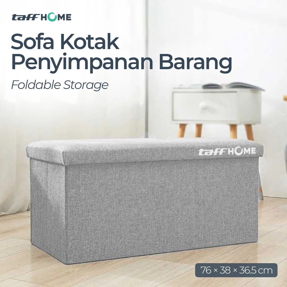 TaffHOME Sofa Kotak Penyimpanan Barang Foldable Solusi Hemat Ruang yang Multifungsi