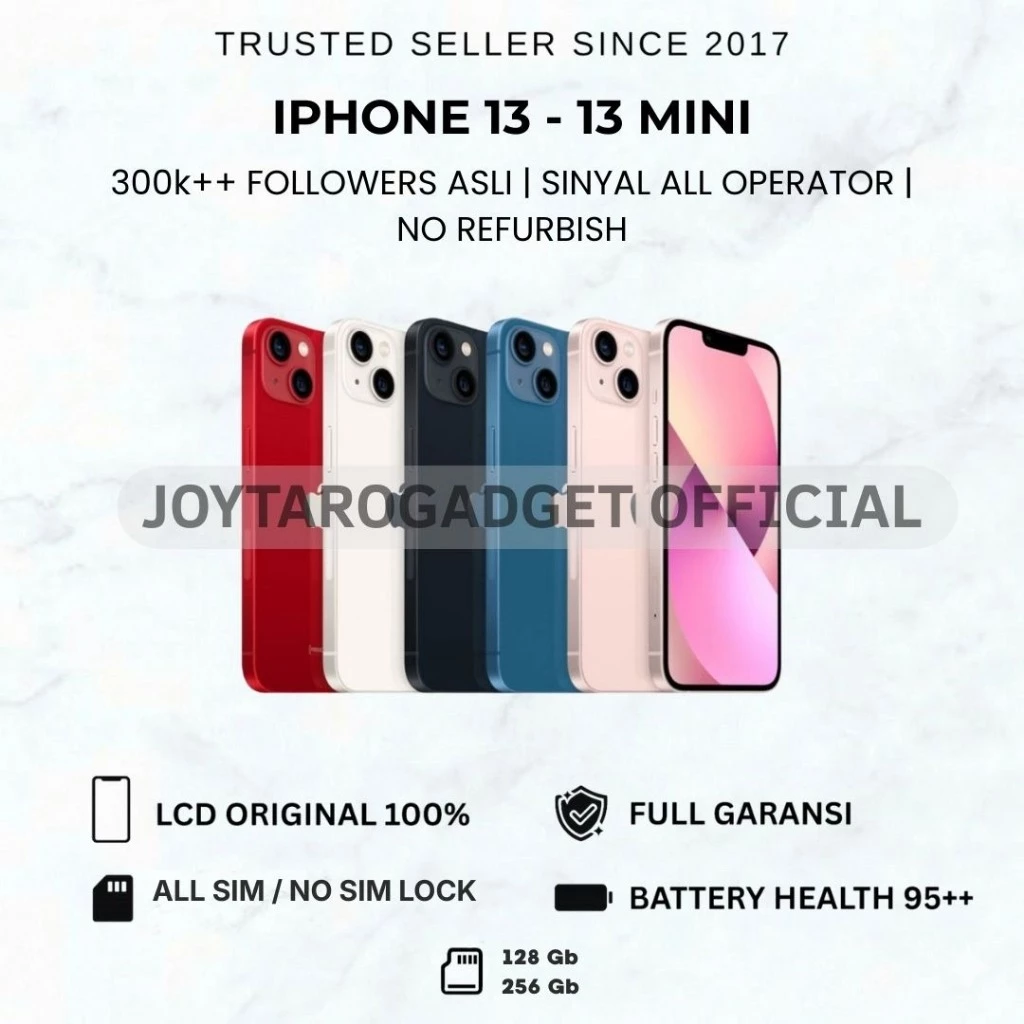 iPhone 13 - 13 Mini 128GB, 256GB Fullset - LCD Original 100% No Refurbish